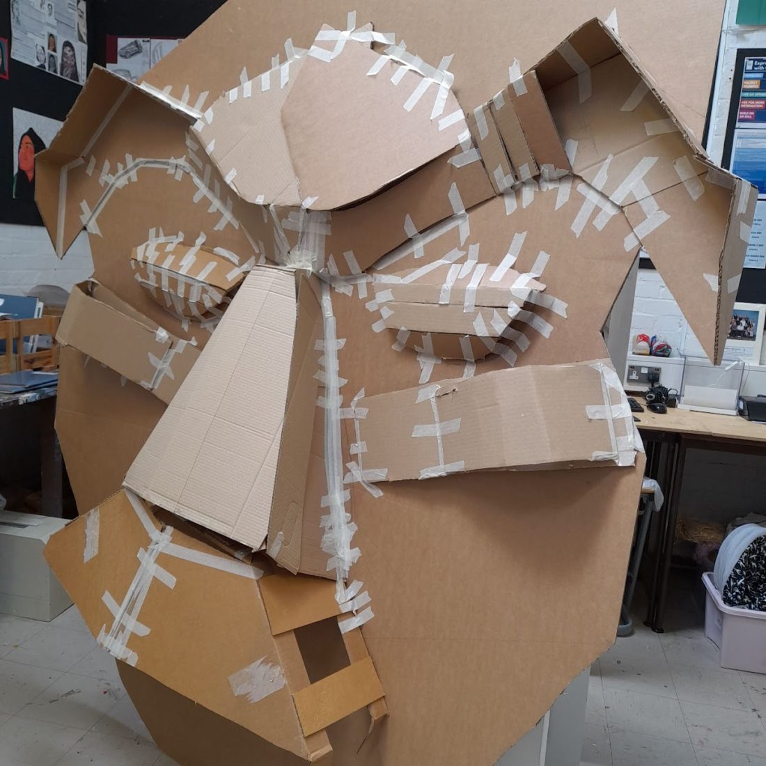Cardboard creation in progress