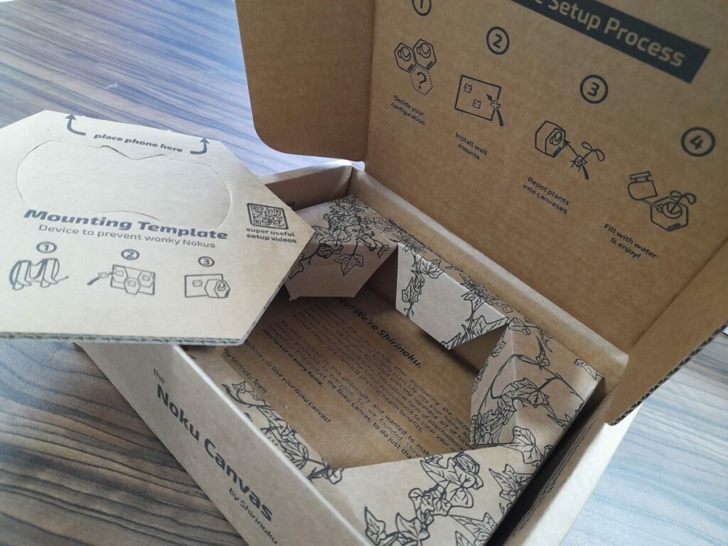 custom made cardboard box with single colour printed instructions